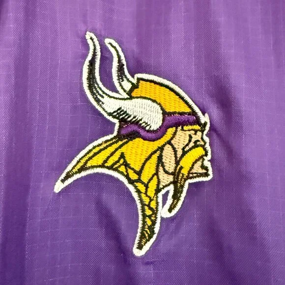 Vintage Minnesota Vikings NFL Team Jacket — Purple/Gold Full Zip — Men’s Medium - Picture 6 of 11